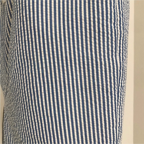 J.Crew 6 the pencil Skirt blue off white skirt - Picture 8 of 16